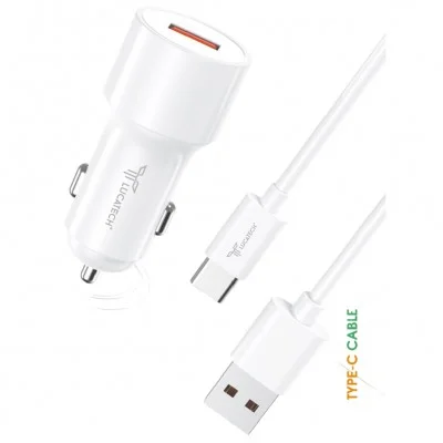 Lucatech LC157 USB Araç Şarjı | 33 Watt | Type-C Kablolu