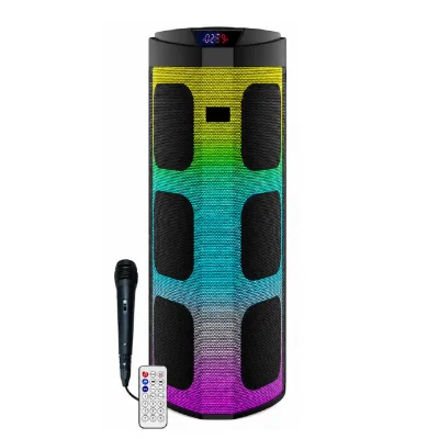 Blueseed BS-120 RGB Bluetooth Speaker 6 x 4" | Kablolu Mikrofon | Uzaktan Kumanda
