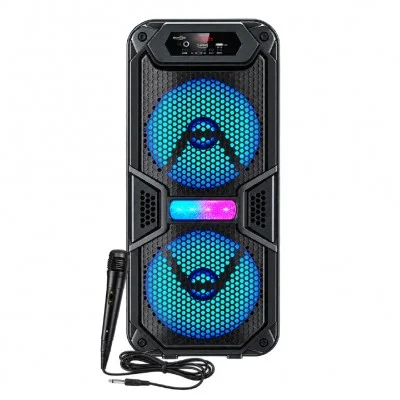 GTS-1701 RGB Bluetooth Speaker 2 x 8" | Kablolu Mikrofon