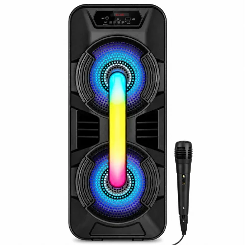 GTS-1702 Bluetooth Speaker | 8" x 2 | Mikrofon | Kumanda