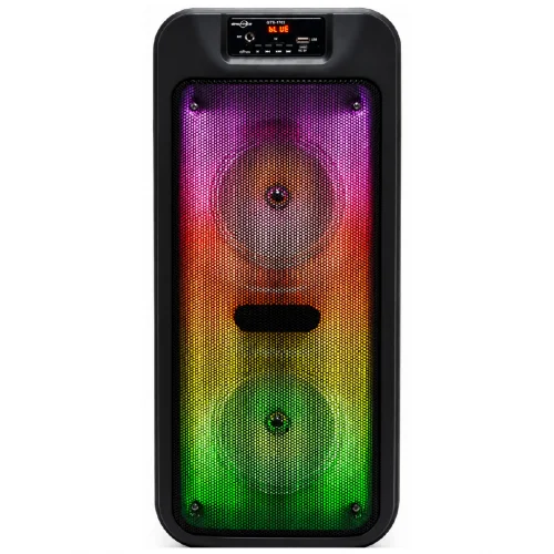 GTS-1703 Mikrofonlu Rgb Ledli Bluetooth Hoparlör Usb-Tf-Fm 6.5"x2  (Mikrofonlu)
