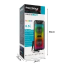 GTS-1703 Mikrofonlu Rgb Ledli Bluetooth Hoparlör Usb-Tf-Fm 6.5"x2  (Mikrofonlu)