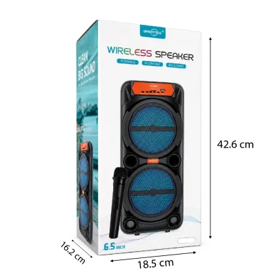 GTS-1880 Kablosuz Mikrofonlu Bluetooth Speaker | 6.5" 