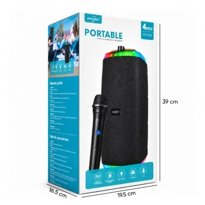GTS-2212 RGB Bluetooth Speaker 2x4" | FM Radio | Kablosuz Mikrofon