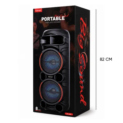 KTS-2058 RGB Bluetooth Speaker 2 x 8" | Çift Mikrofon