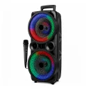 KTS-2465 RGB Bluetooth Speaker 2 x 8" | Kablosuz Mikrofon