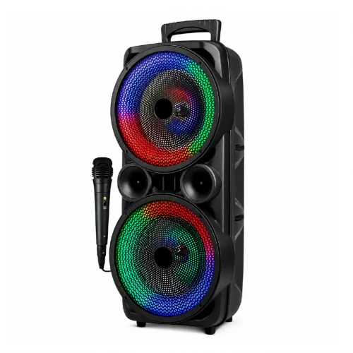 KTS-2465 RGB Bluetooth Speaker 2 x 8" | Kablosuz Mikrofon