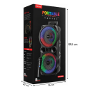 KTS-2465 RGB Bluetooth Speaker 2 x 8" | Kablosuz Mikrofon