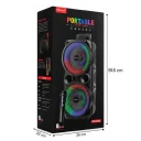 KTS-2465 RGB Bluetooth Speaker 2 x 8" | Kablosuz Mikrofon