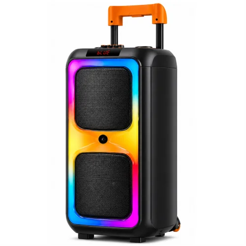 NDR-1097 8"x2 Bluetooth Işıklı Speaker | 6000W
