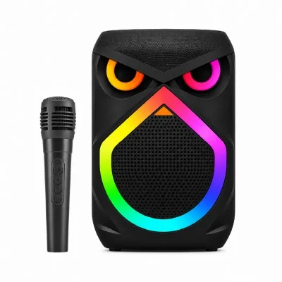Polygold MS-2046W RGB TWS Bluetooth Karaoke Speaker 8" | Kablosuz Mikrofon