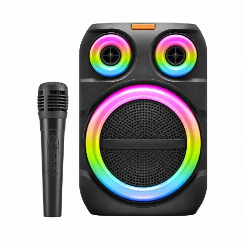 Polygold MS-2047W RGB TWS Bluetooth Karaoke Speaker 8" | Kablosuz Mikrofon