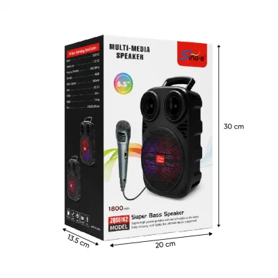 ZQS-6162 RGB Bluetooth Speaker 6.5" | Kablolu Mikrofon