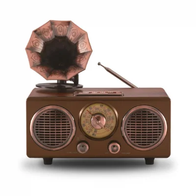 NNS NS-802BT Nostaljik Gramofon Ahşap Retro Radyo | Bluetooth Speaker