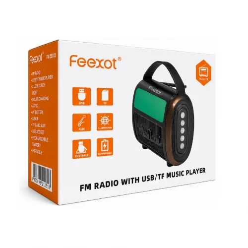 Feexot FX-2511B Bluetooth Nostalji Speaker | FM AM SW Radyo | Işıldak