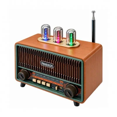 Feexot FX-2601B Lambalı Bluetooth Nostaljik Speaker | FM AM SW Radyo