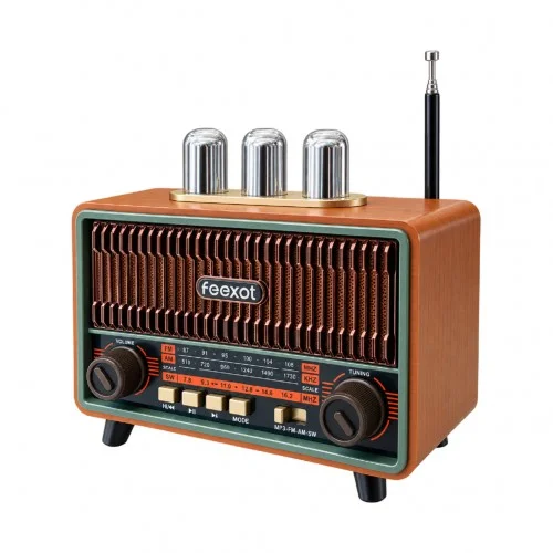 Feexot FX-2601B Lambalı Bluetooth Nostaljik Speaker | FM AM SW Radyo