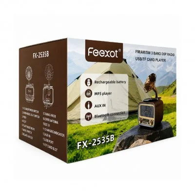 FX-2535B Nostaljik Gramofon Radyo | Bluetooth Speaker