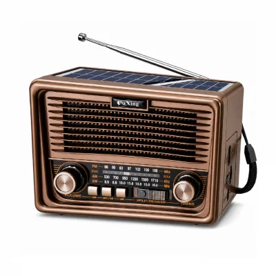 J10BTS Bluetooth Nostalji Speaker | FM AM SW Radyo | Güneş Enerjili