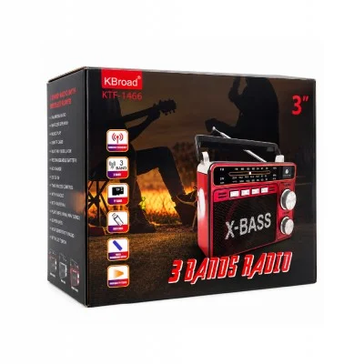 KTF-1466 Mini Retro Tasarım 3 Band Radyo | Bluetooth Speaker