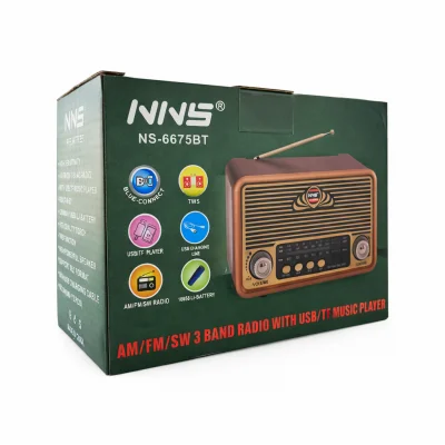 NNS Ns-6675BT Bluetooth Speaker FM AM SW Radyo