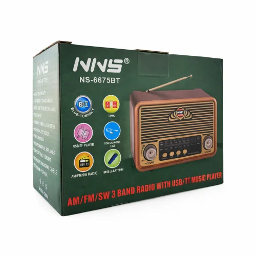 NNS Ns-6675BT Bluetooth Speaker FM AM SW Radyo