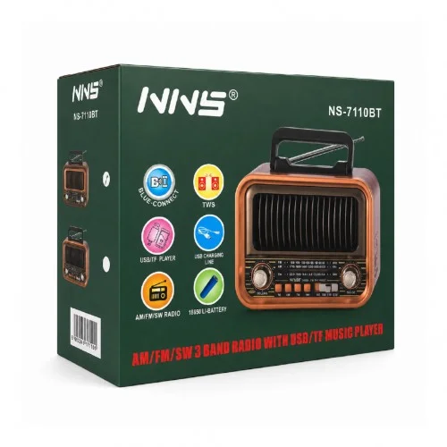 NNS Ns-7110BT Bluetooth Speaker FM AM SW Radyo