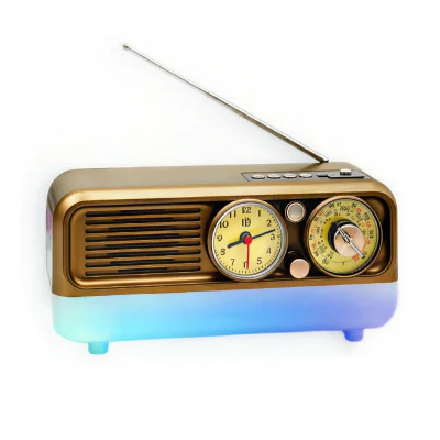 NNS NS-7210BT RGB Bluetooth Speaker | Nostaljik Radyo | Analog Saatli