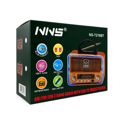 NNS NS-7218BT Nostaljik Radyo | TWS Bluetooth Speaker