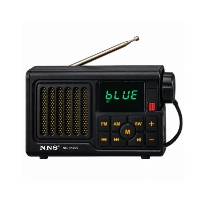 NNS NS-7238S Güneş Enerjili Bluetooth Speaker | Nostaljik Radyo