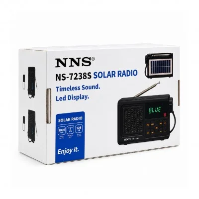 NNS NS-7238S Güneş Enerjili Bluetooth Speaker | Nostaljik Radyo