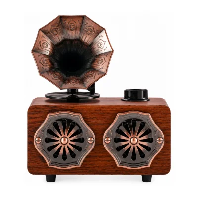 NNS NS-801BT Nostaljik Gramofon Ahşap Radyo | Bluetooth Speaker