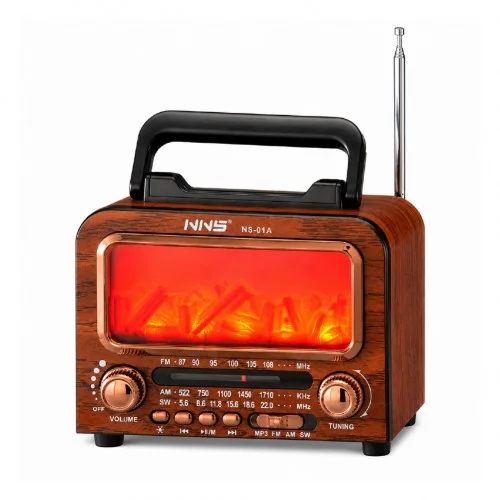 NS-01A Nostaljik Şömineli Radyo | Bluetooth Speaker