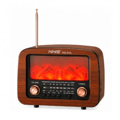 NS-04A Nostaljik Şömineli Radyo | Bluetooth Speaker