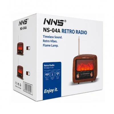 NS-04A Nostaljik Şömineli Radyo | Bluetooth Speaker