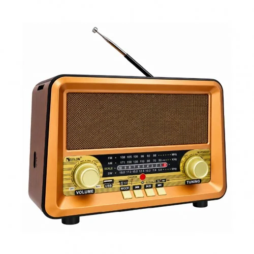 Golon RX-BT1006SQ Güneş Enerjili TWS Bluetooth Speaker | FM AM SW Radyo | Uzaktan Kumanda