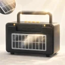 RX-K90S Mini Retro Tasarım Speaker | Güneş Enerjili | Fm Radyo