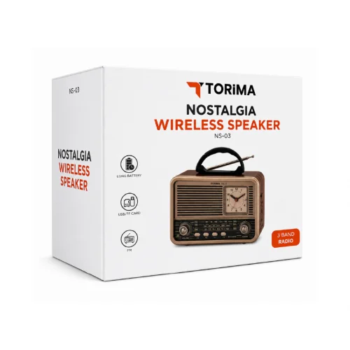 Torima NS-03 Nostaljik Radyo Bluetooth Speaker