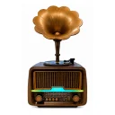 Yuegan YG-7020BTS Bluetooth Gramofon Speaker FM AM SW Radyo | Güneş Enerjili