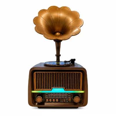 Yuegan YG-7020BTS Bluetooth Gramofon Speaker FM AM SW Radyo | Güneş Enerjili