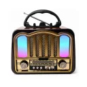 YG-7081BTS Güneş Enerjili Nostaljik Bluetooth Speaker | FM AM SW Radio | El Feneri