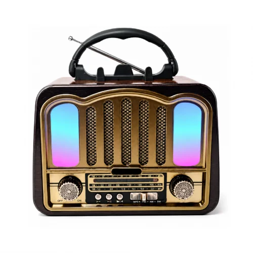 YG-7081BTS Güneş Enerjili Nostaljik Bluetooth Speaker | FM AM SW Radio | El Feneri
