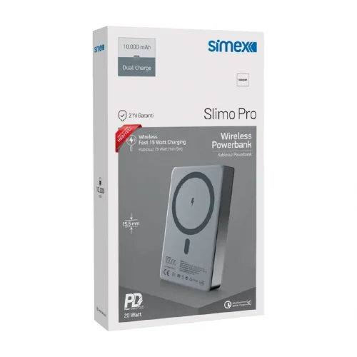 Simex S-44 10000 Mah 20W PD | 15W QC 3.0 Kablosuz Powerbank