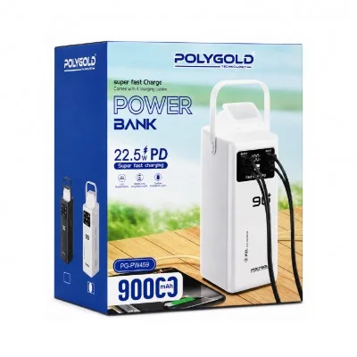 Polygold PG-PW459 90000 mAh 4 Kablolu 22.5W PD Powerbank | Işıldaklı