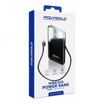Polygold PG-PWH50 6000 mAh Type-C Kablolu | Magsafe Uyumlu Powerbank