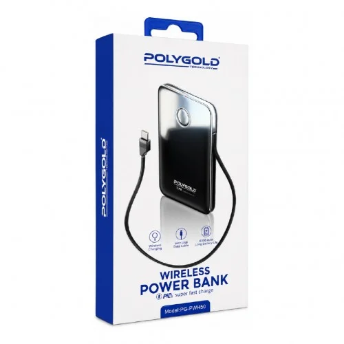 Polygold PG-PWH50 6000 mAh Type-C Kablolu | Magsafe Uyumlu Powerbank