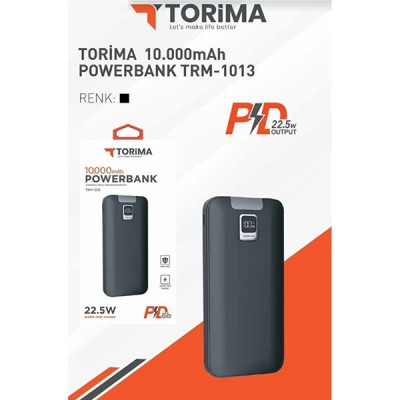 Torima  10.000 mAh 22.5W Pd Powerbank TRM-1013