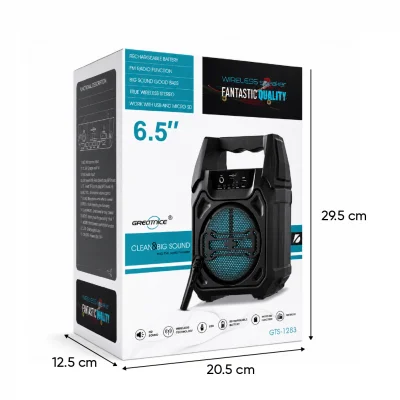 Gts-1283 Bluetooth Speaker | 6.5'' | Mikrofonlu