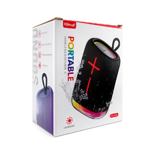 KTS-1828 Taşınabilir 12W RGB TWS Bluetooth Speaker | FM Radyo | IPX5 Su Geçirmez