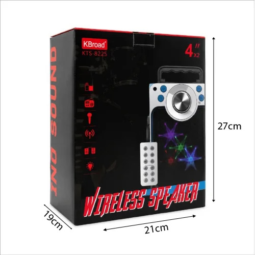 KTS-822S Bluetooth Speaker 4" x 2